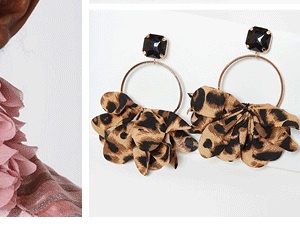 Crystal Leopard Hoop Earrings