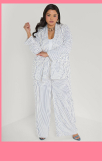 Pinstriped Blazer Pinstriped Blazer