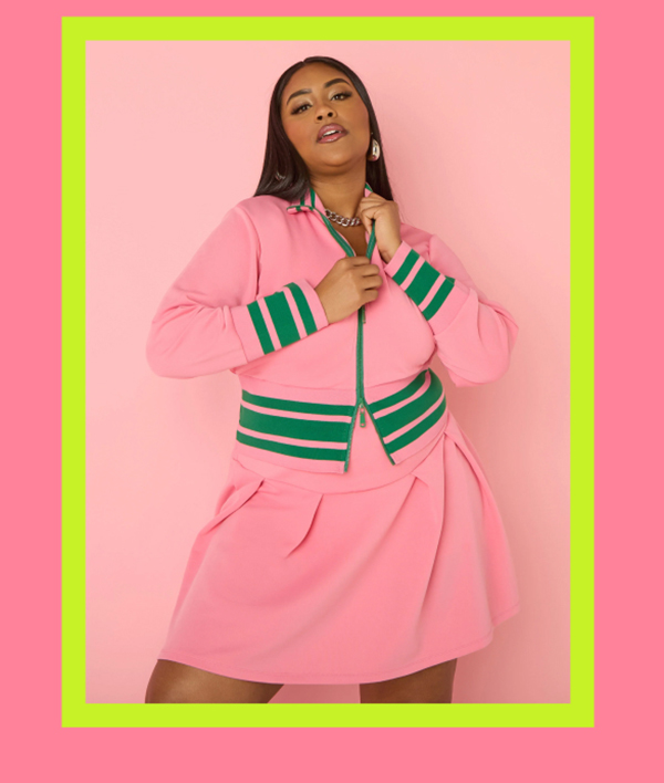 Two Way Zip Striped Track Jacket Two Way Zip Striped Track Jacket