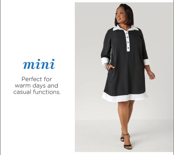 Two Tone Swing Shirtdress