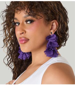 Crystal Chiffon Earrings Crystal Chiffon Earrings