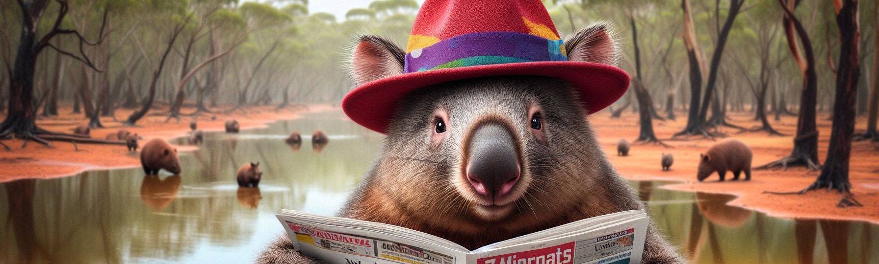 Dame Wombat’s Billabong Bulletin newsreader