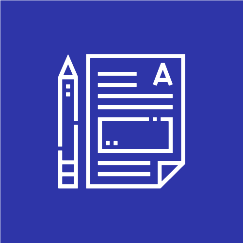 Iconografia representativa de lápis e caderno