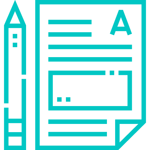 Iconografia representativa de lápis e caderno