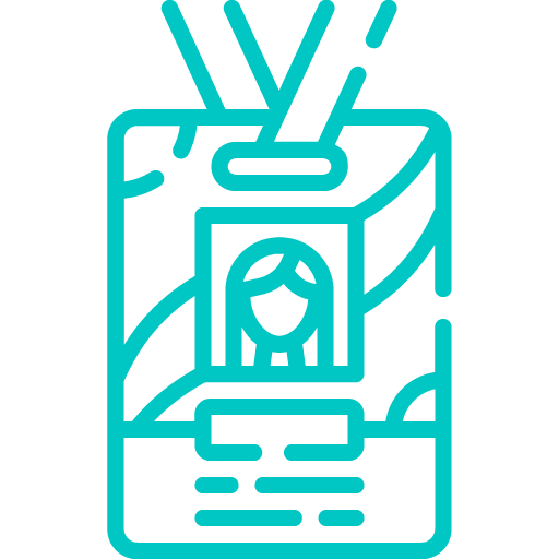 Iconografia representativa de cartão de acesso a um evento