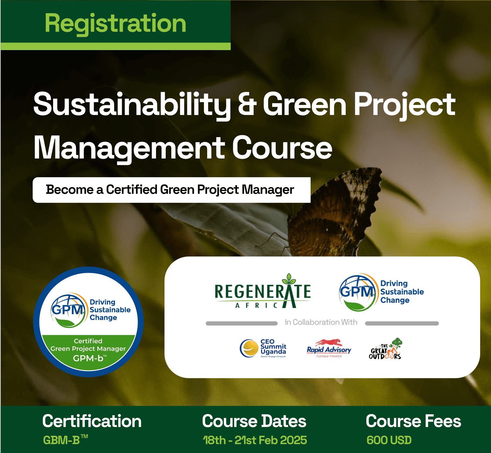 Regenerate Africa Course: Sustainability and Project Management Certification