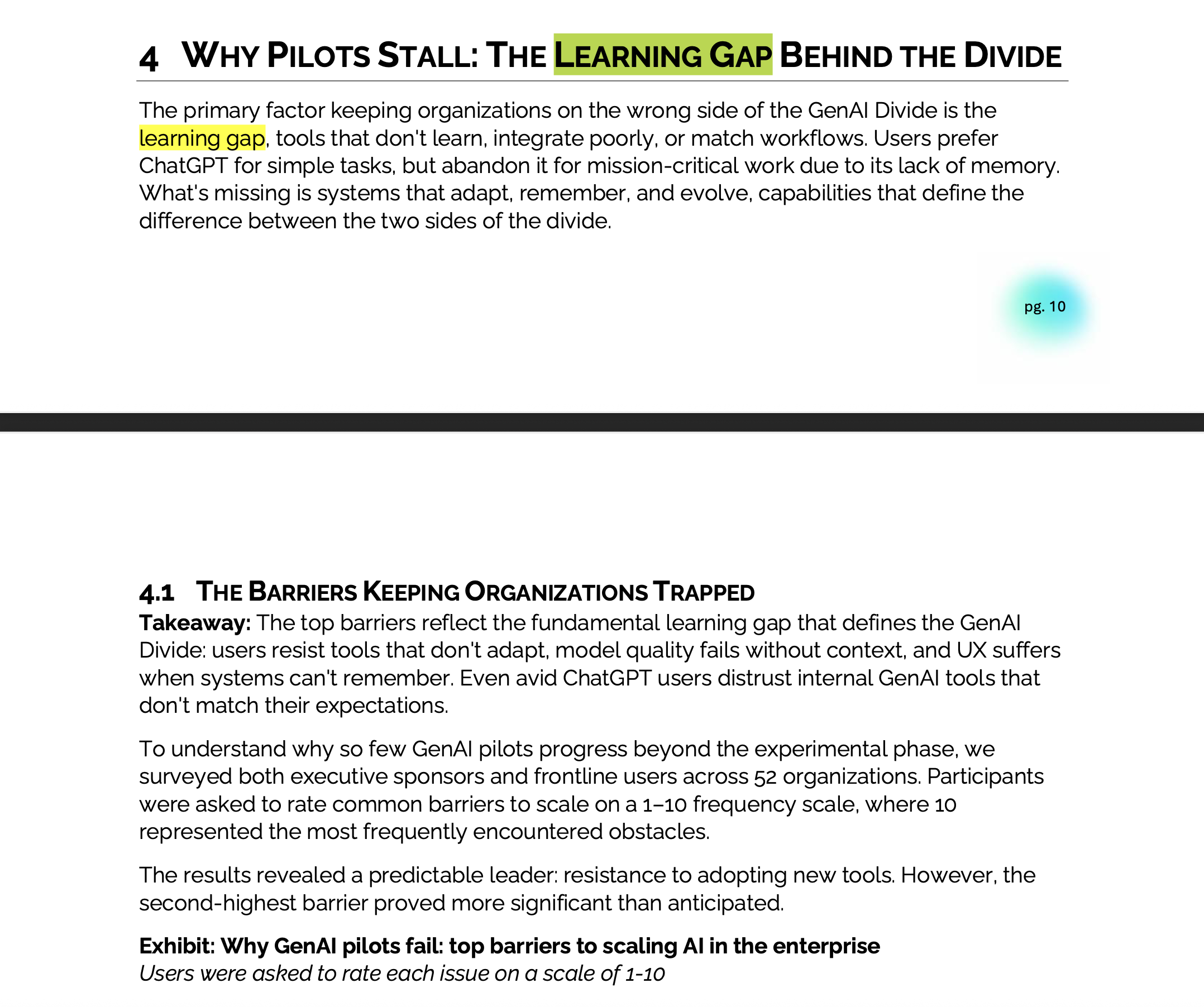 Learning Gap Illustration