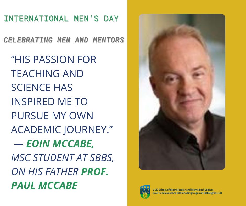 MSc student Eoin McCabe with his father and mentor Professor Paul McCabe.