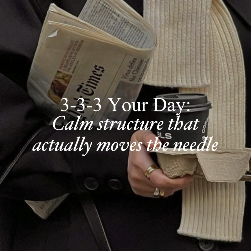 3-3-3 Your Day- calm structure that actually moves the needle