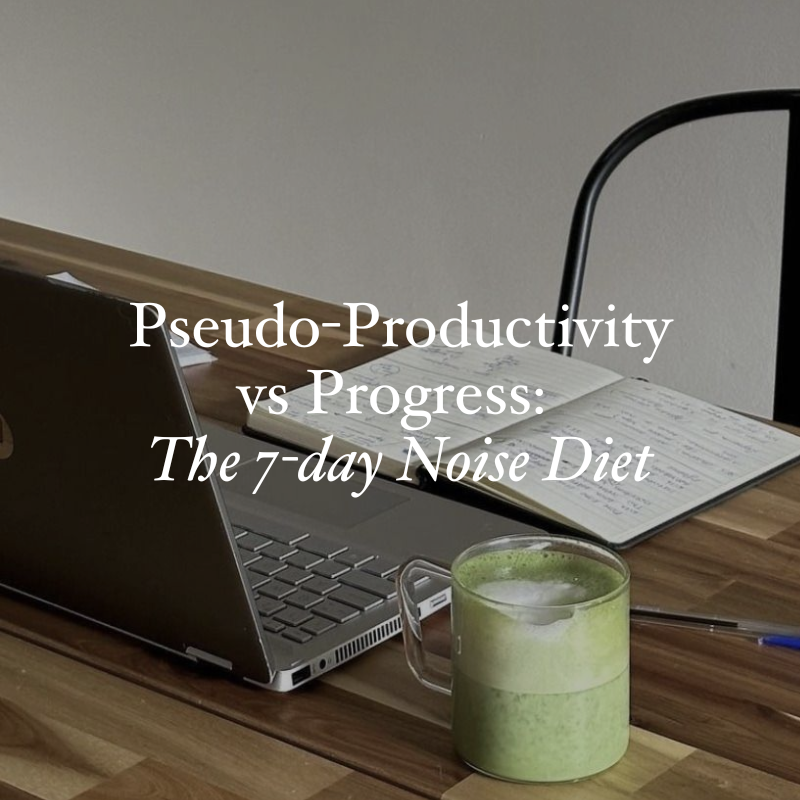 Pseudo-Productivity vs Progress- go on a 7-day Noise Diet
