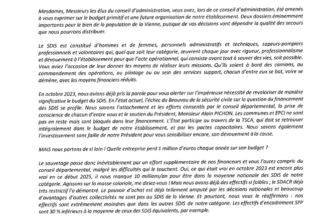 Intervention d'un syndicaliste des SPP - 1