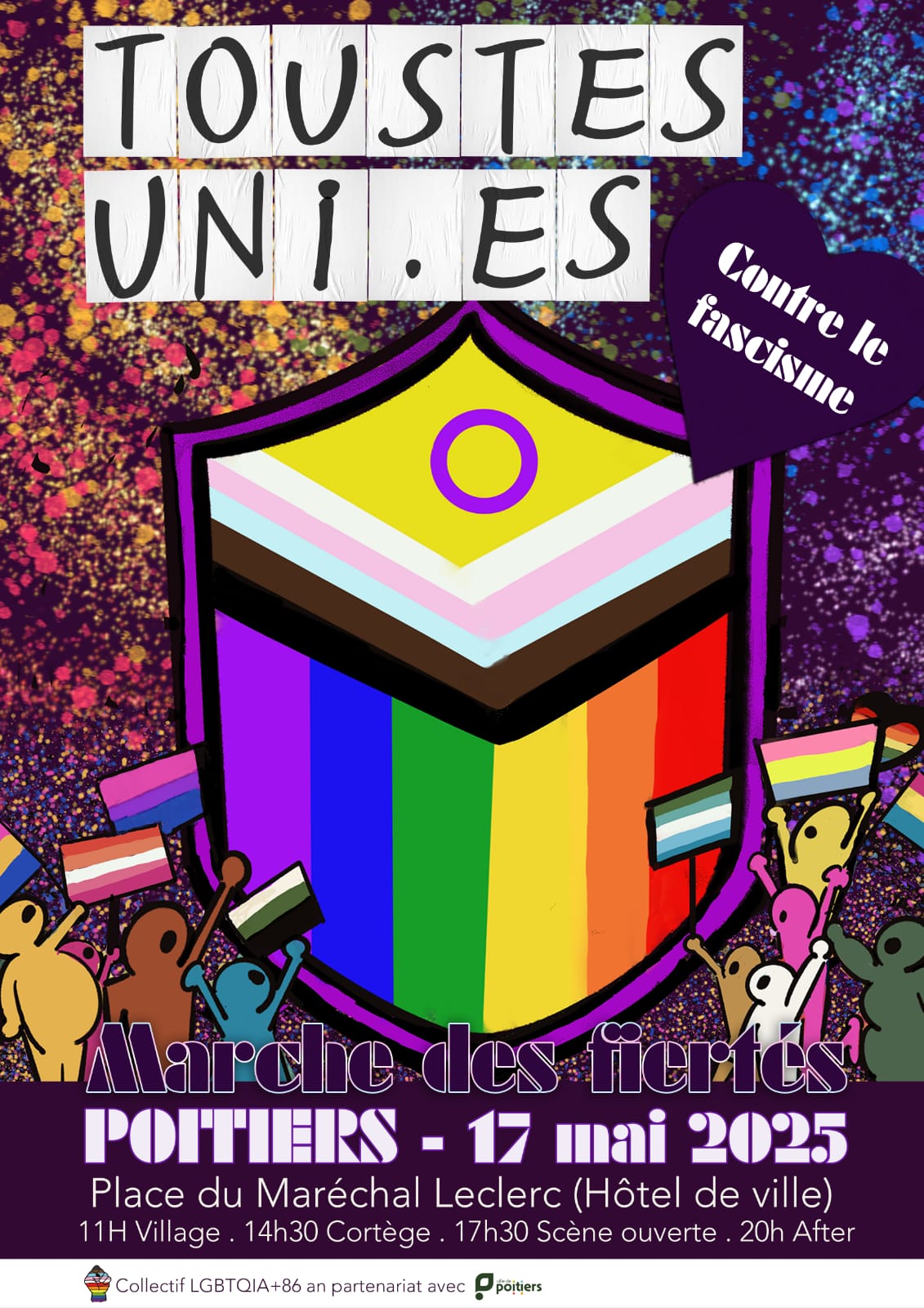 Affiche de la marche des fiertés Poitiers