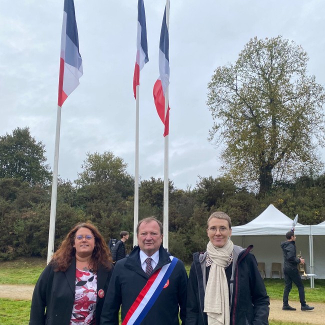 Avec Stéphane Peu, député communiste, et Cécillia Flusin, militante