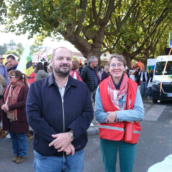 Avec Ludovic Devergne, manifestation du 2 octobre