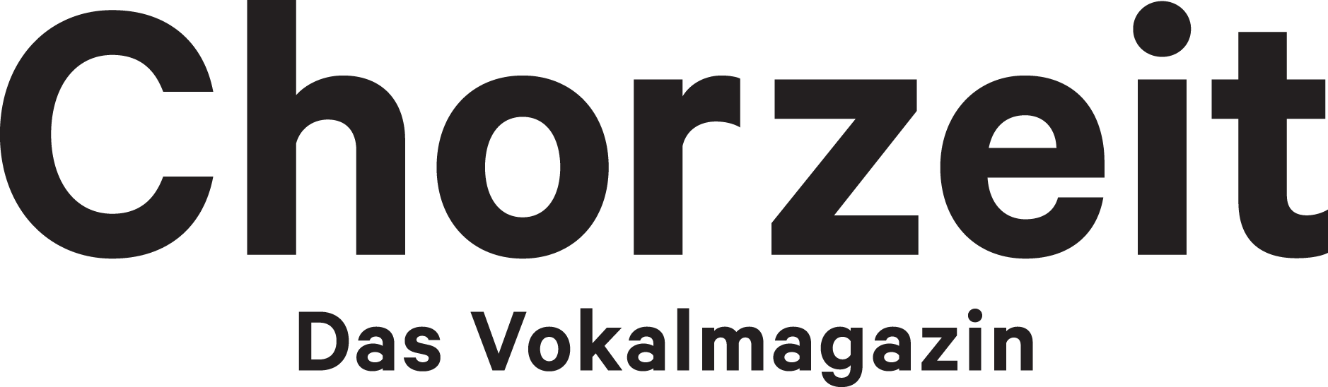 Logo der Chorzeit als Schriftzug mit dem Untertitel "Das Vokalmagazin"