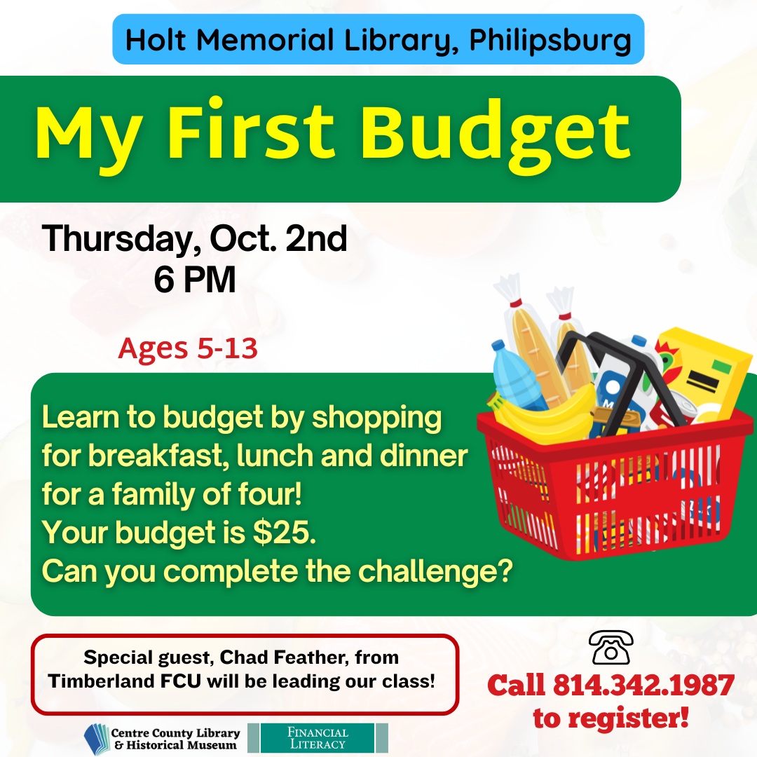 Information Literacy. Family Place Libraries logo. Holt Memorial Library, Philipsburg. ABC Play With Me! Parent-Child Workshop! Join us after Storytime for our Parent-Child Workshop in the Children's Area - a place for you to play with your child and talk with other parents. During this passive workshop, parents can speak with and learn from early childhood specialists in our local community. For children aged 1-5 and their caregivers. Call 814-342-1987 to register. Fall Workshop Dates: Wednesday, September 10th-24th, 11:15 AM. Pictures of parents playing with children.