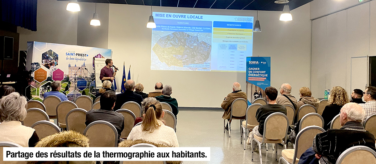 Partage des résultats de la thermographie aux habitants.