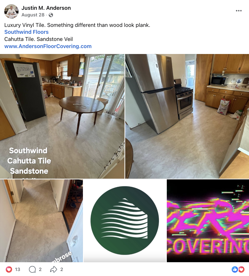 Anderson Floor Covering social post