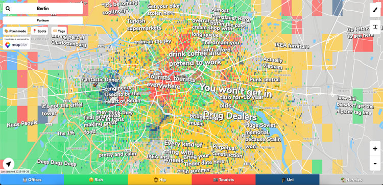 Hoodmaps website interface