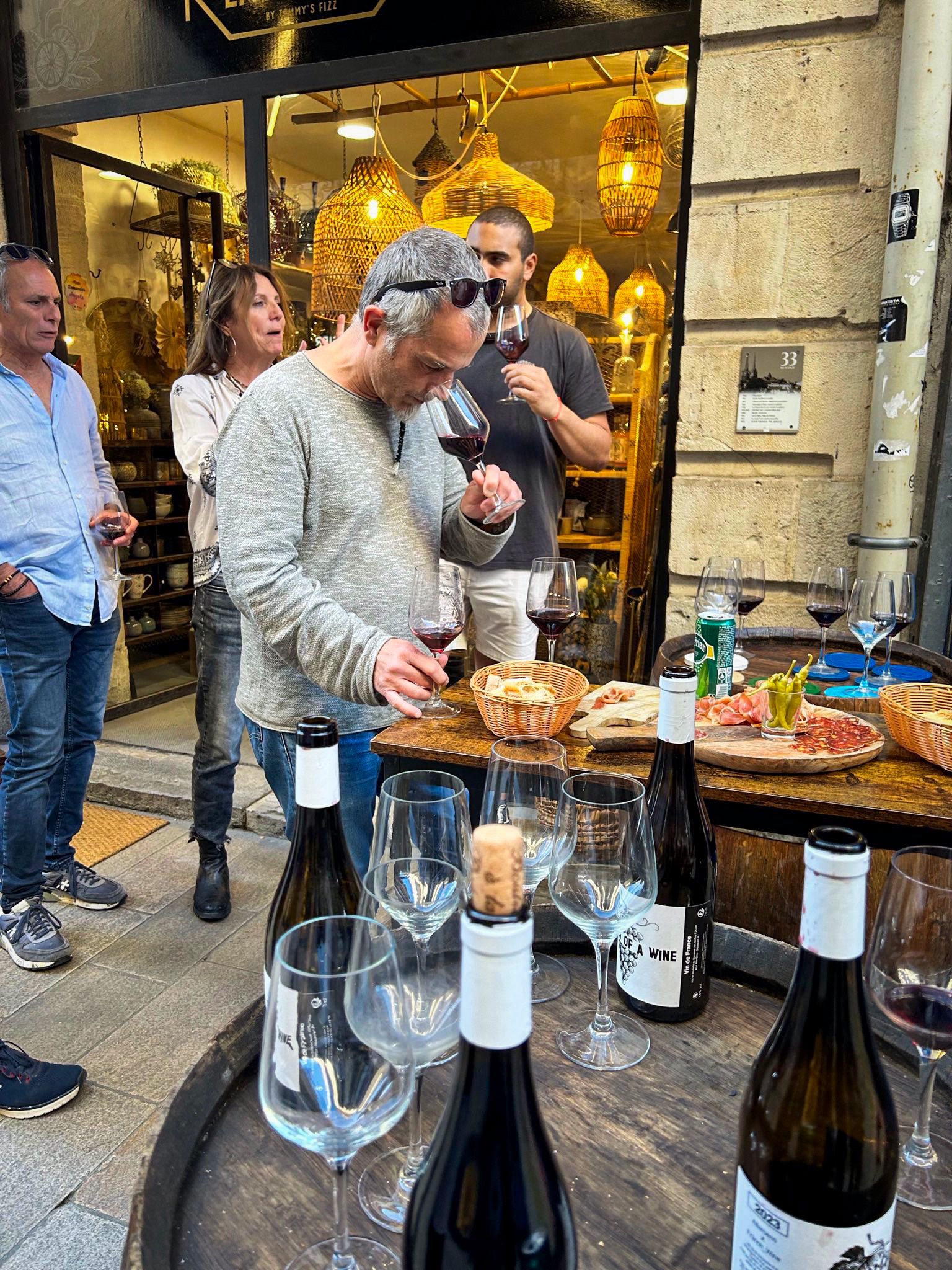 dégustation de system of a wine à Bayonne grand vin languedoc rouge