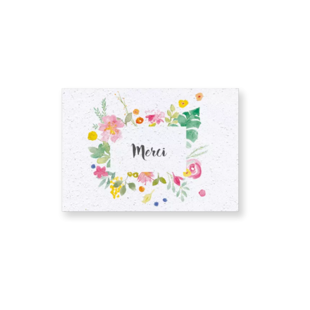 Cartes de remerciement de naissance à planter Papier Fleur