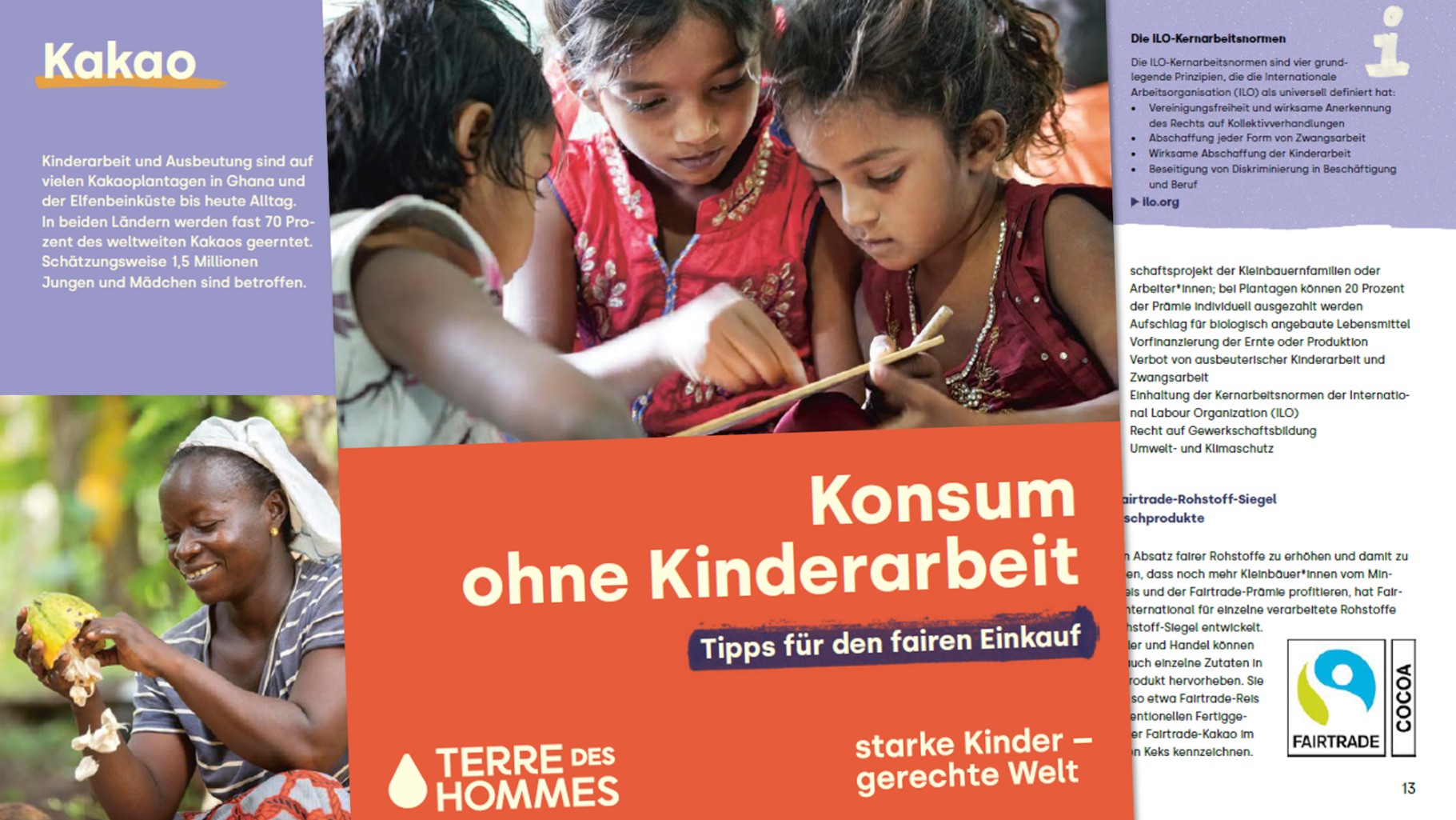 Ein Zusammenschnitt der Inhalte der Broschüre "Konsum ohne Kinderarbeit"