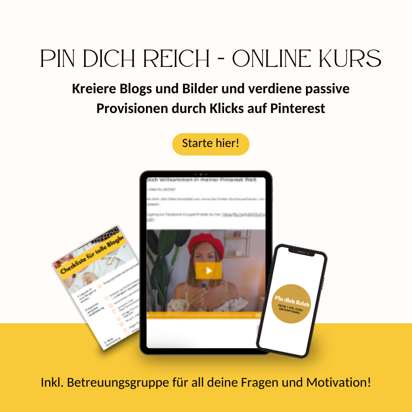 Pin dich reich Onlinekurs für Business Start
