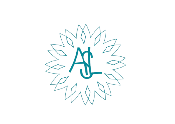 Logo de l'auteure Anne-Sophie Loriot - Un soleil bleu avec son nom.