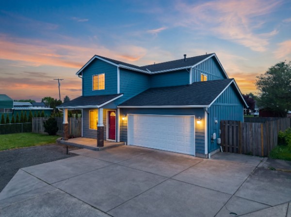 Virtual-twilight exterior from the newsletter