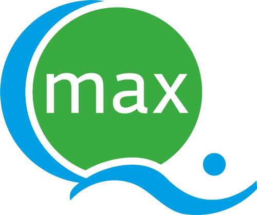 Logo: maxQ. im bfw – Unternehmen für Bildung.