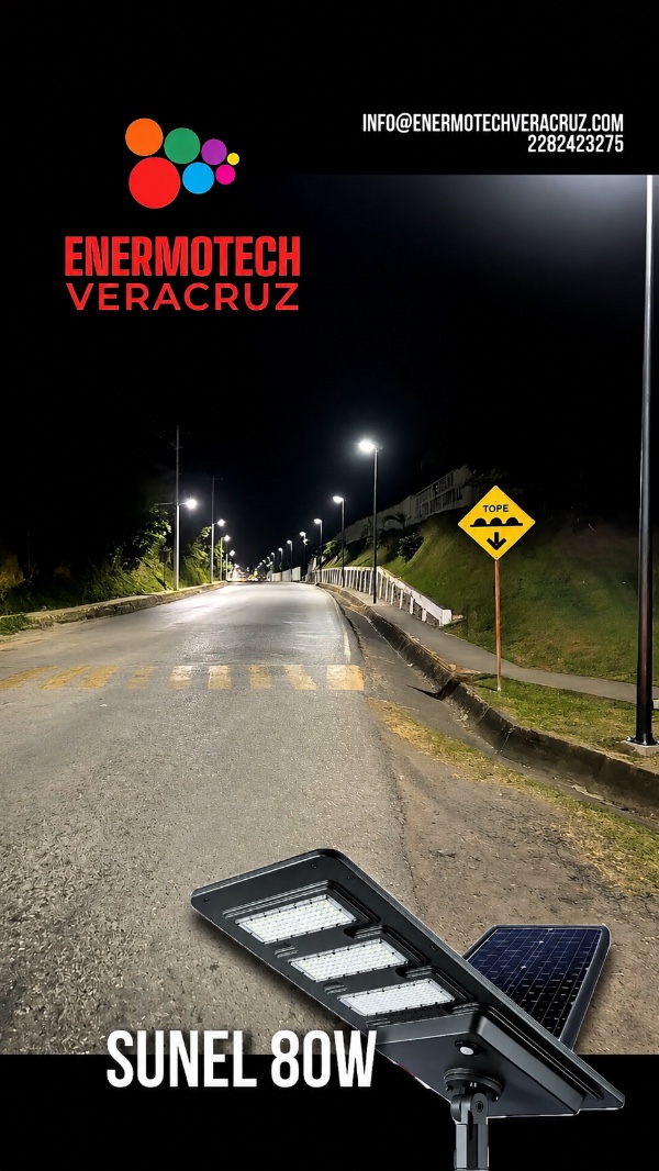 Caso de éxito de alumbrado público solar en Tuxpan, Veracruz