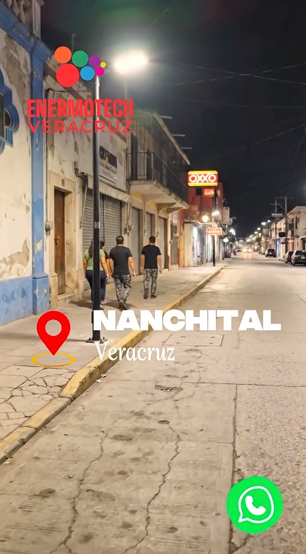 Iluminación solar de vialidades en Nanchital, Veracruz