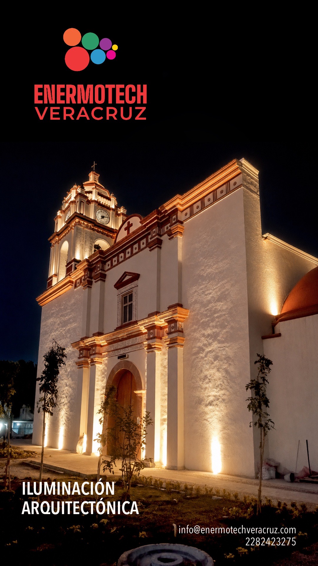 Iluminación arquitectónica de la Parroquia Santiago Apóstol