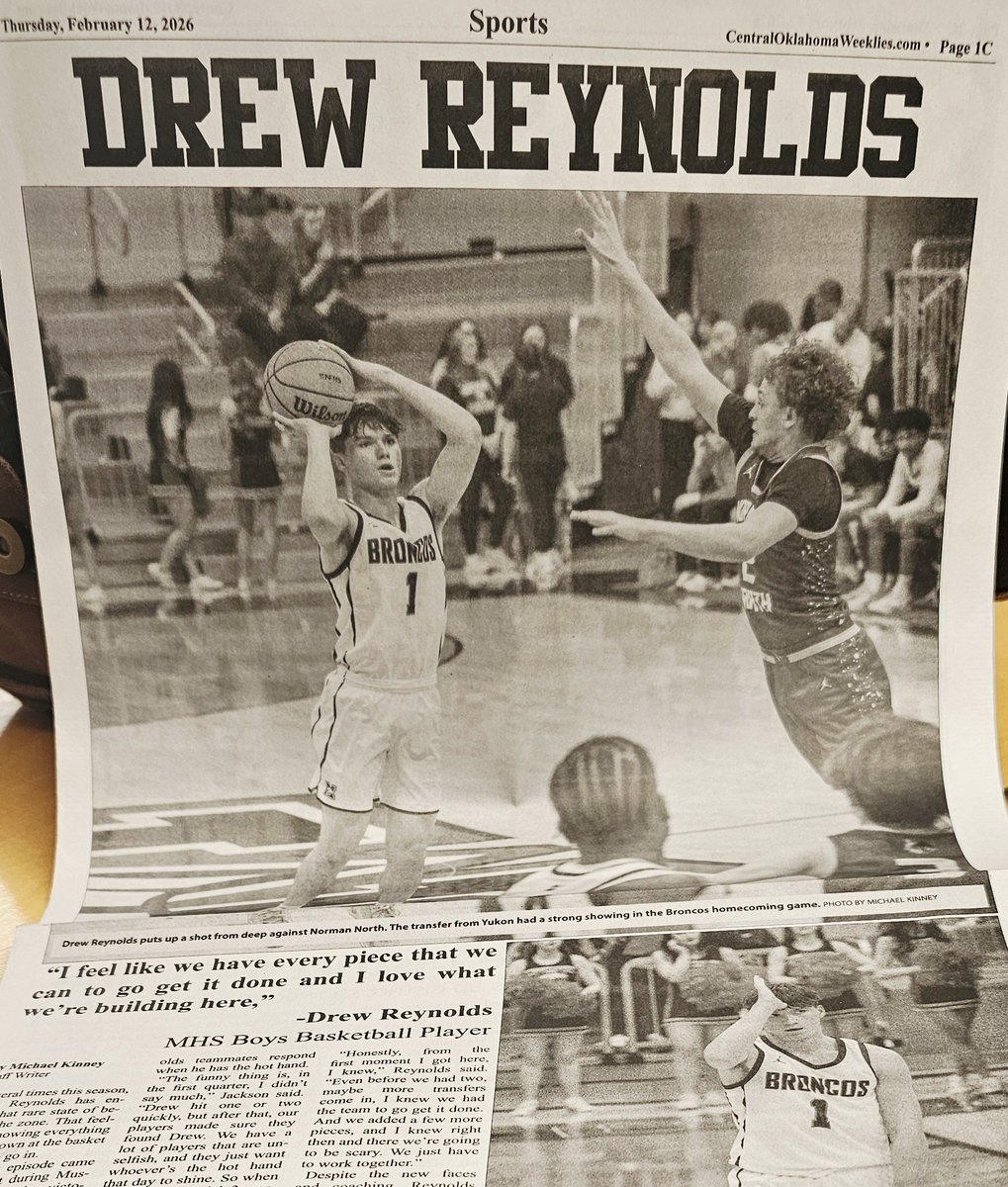 Drew Reynolds newspaper feature